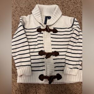 Janie & Jack 3T Stripped toggle Cardigan